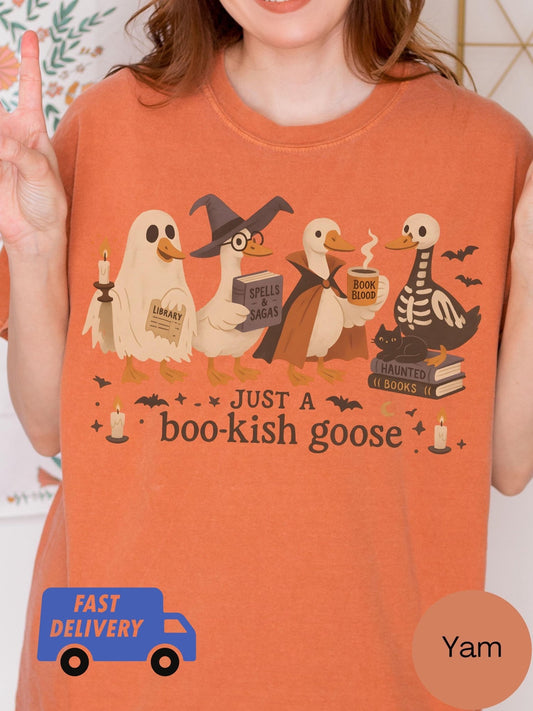 bookish goose Halloween shirt