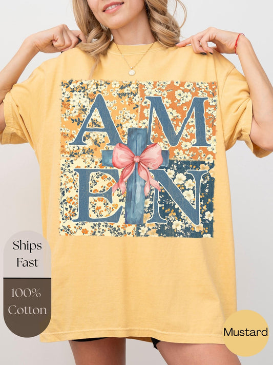coquette bow amen shirt