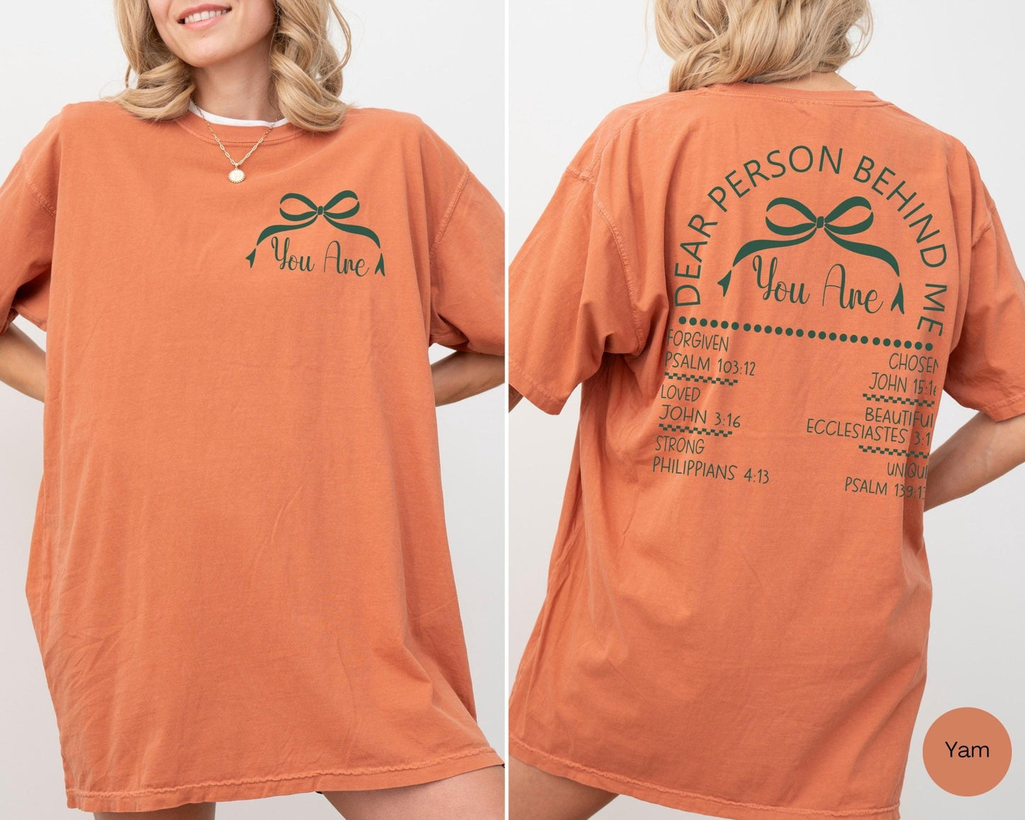 Comfort Colors inspirational Christian t-shirt with bold message on the back is ideal for spreading faith encouragement and spiritual truth in a stylish and comfy way