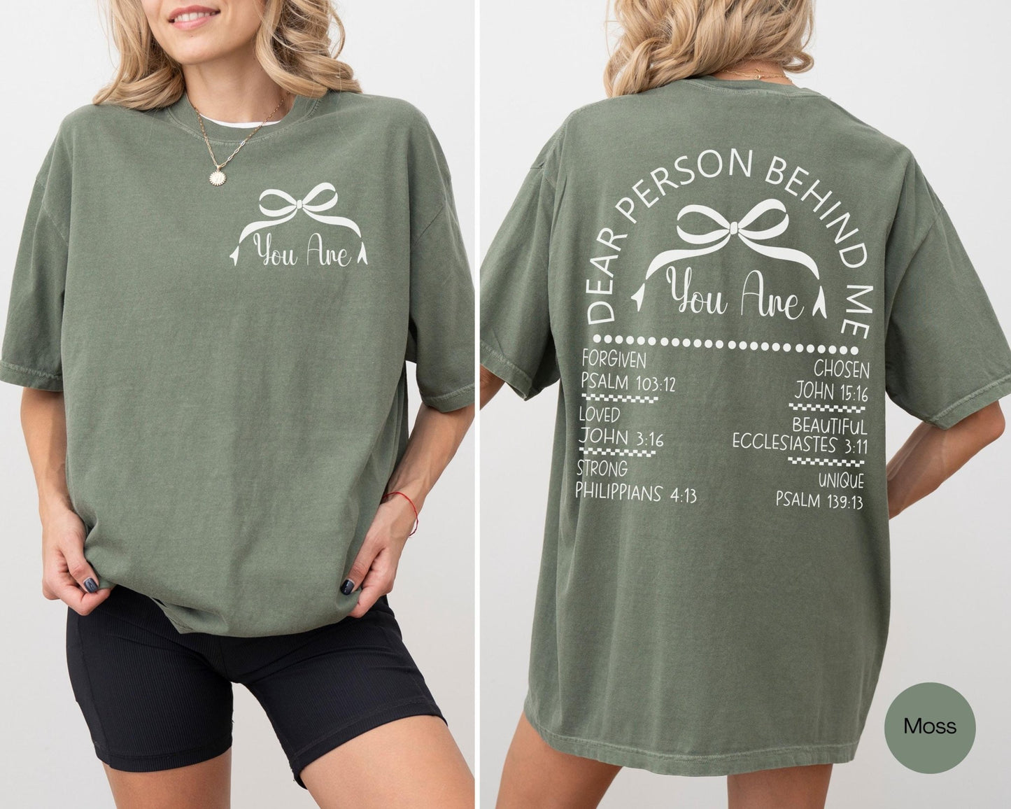 Comfort Colors inspirational Christian t-shirt with bold message on the back is ideal for spreading faith encouragement and spiritual truth in a stylish and comfy way