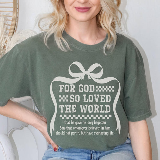 Faith-based t-shirt with an uplifting Bible verse message ideal for religious occasions church gatherings and spiritual inspiration