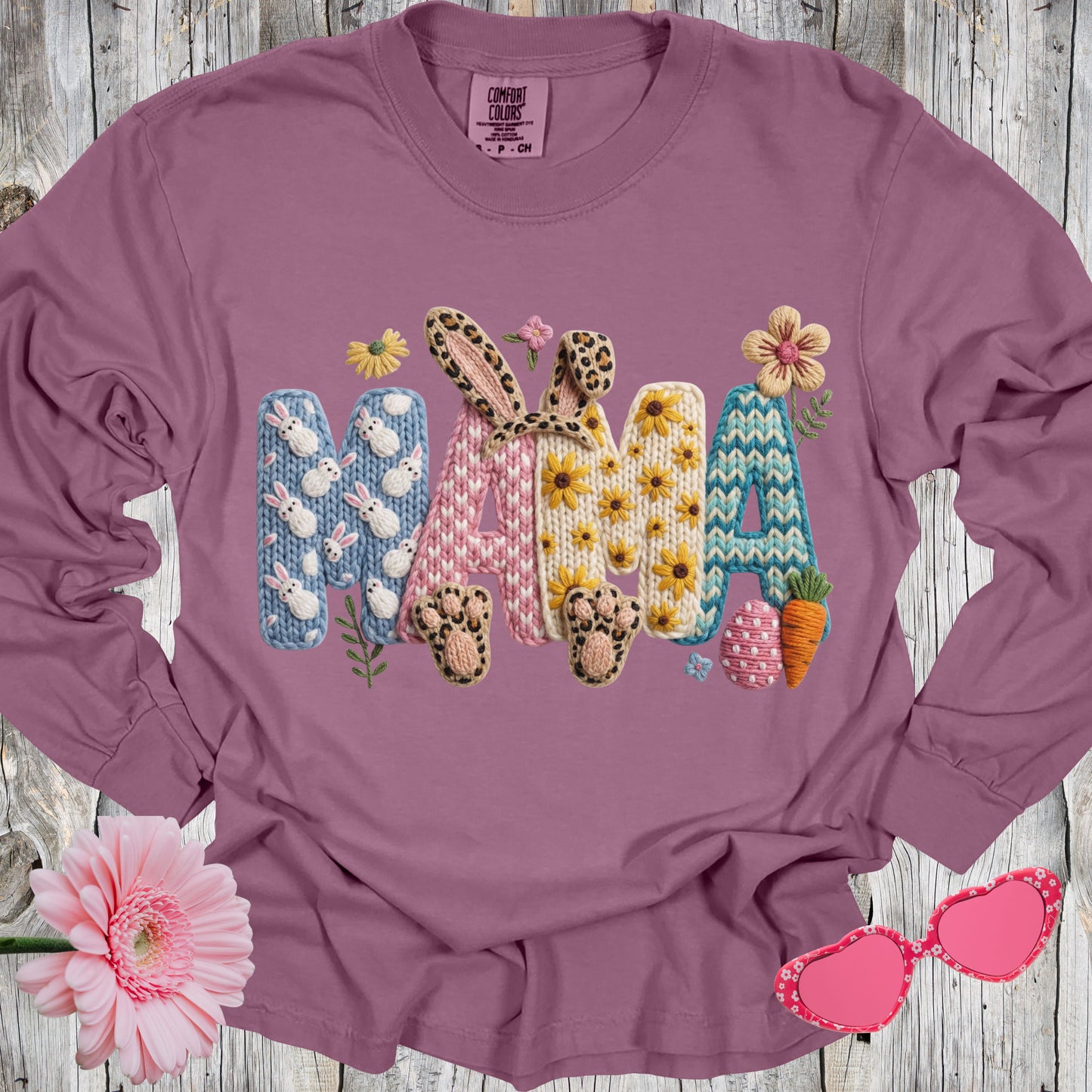 Cute Mama Easter Long Sleeve Tee