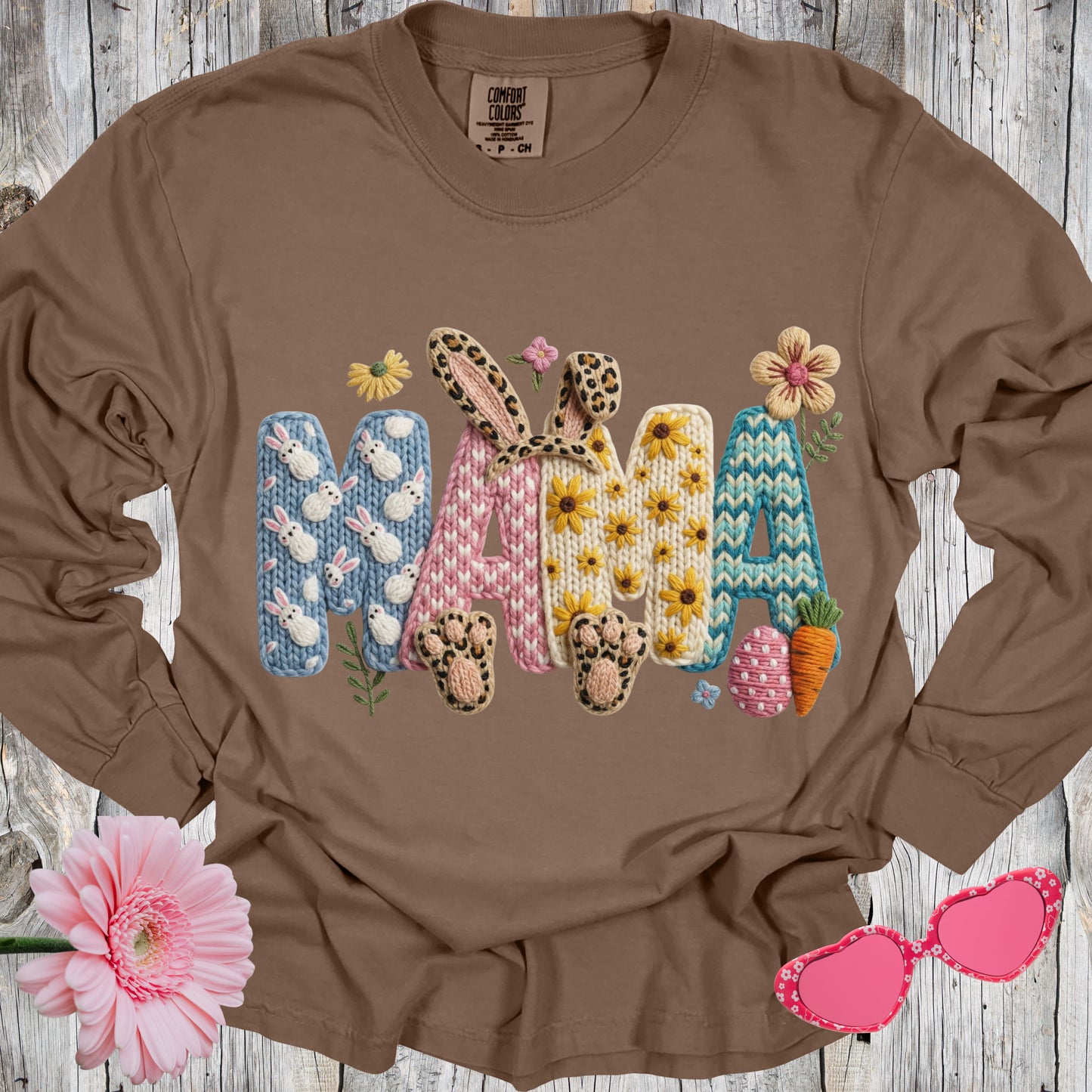 Cute Mama Easter Long Sleeve Tee