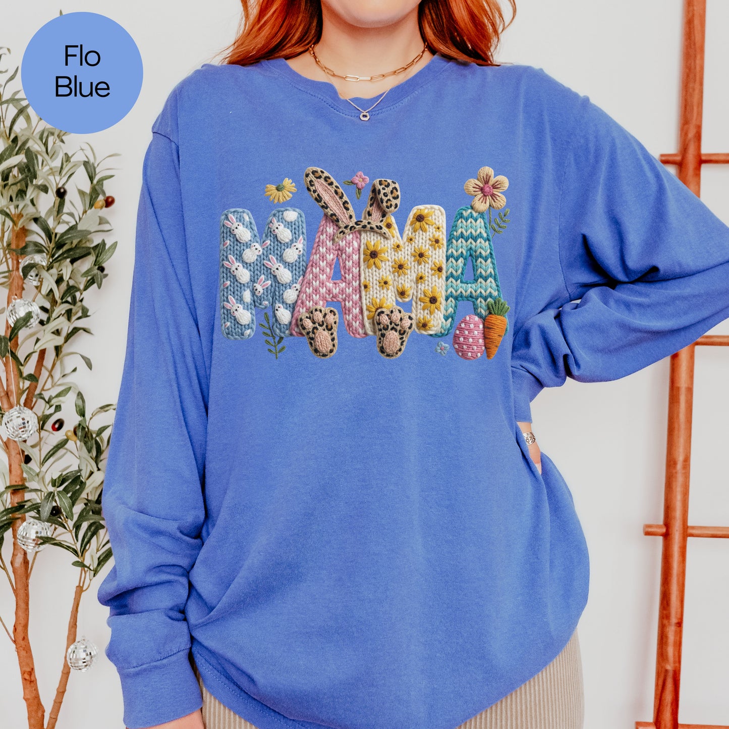 Cute Mama Easter Long Sleeve Tee