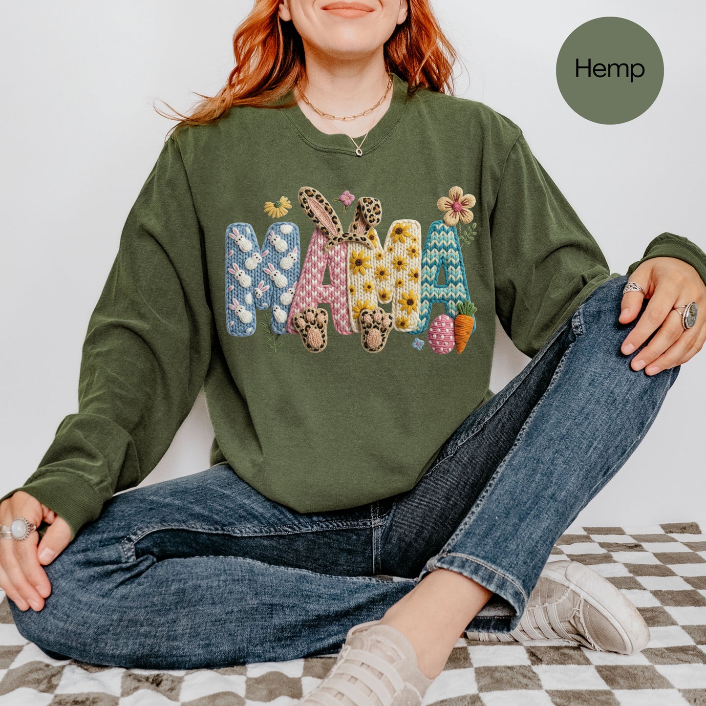 Cute Mama Easter Long Sleeve Tee