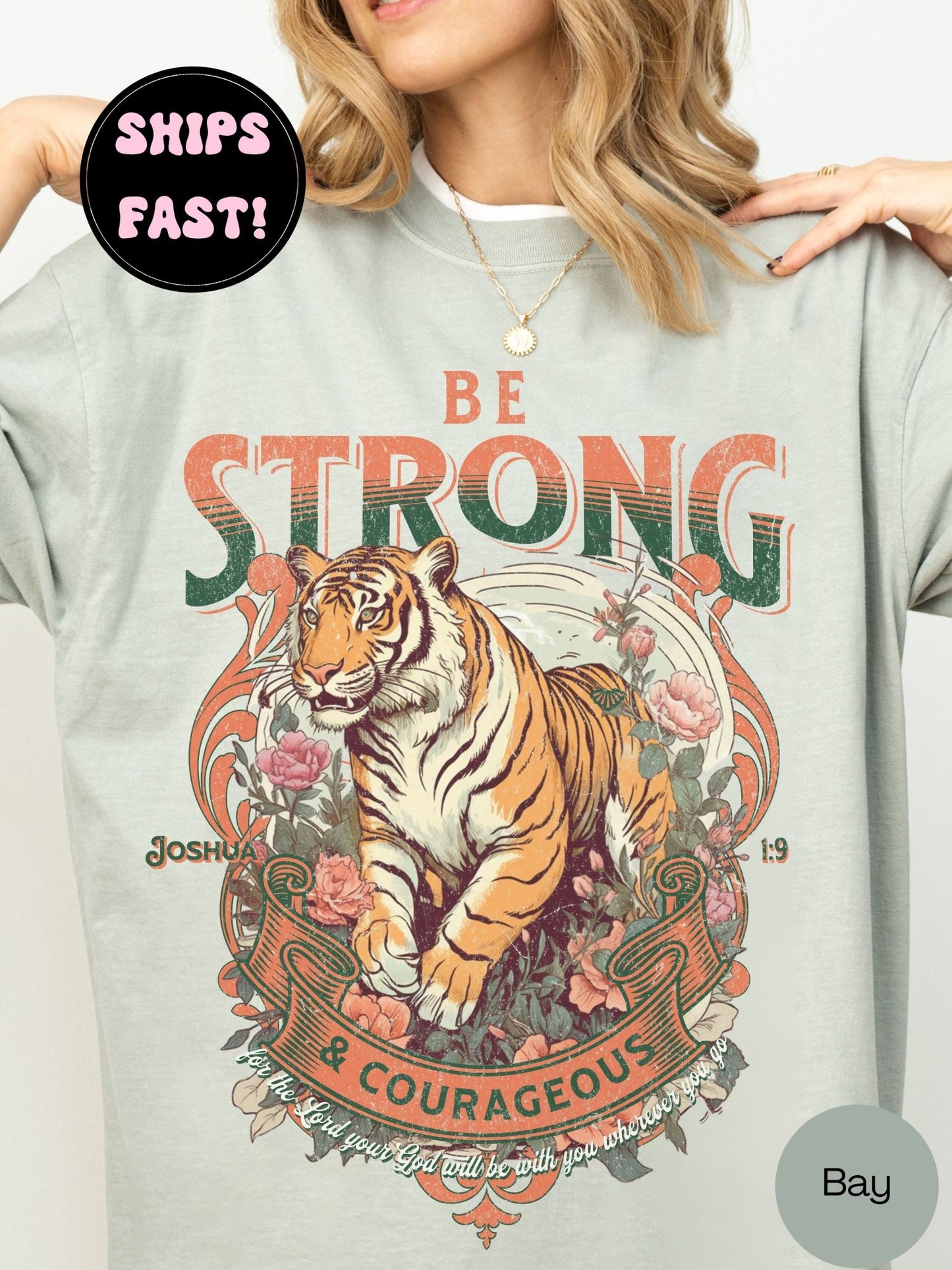 Be Strong Bible Verse Tee
