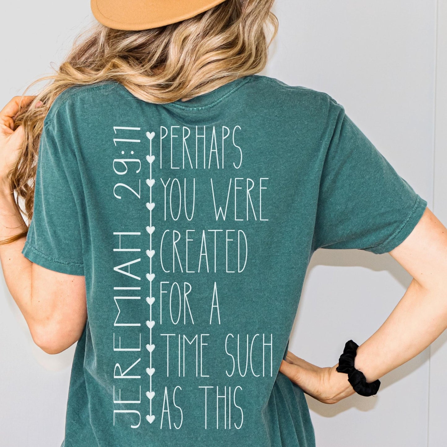 Bible verse Comfort Colors tee with Jeremiah 29 11 quote made for Christian men or women who love inspirational scripture fashion and cozy religious tops