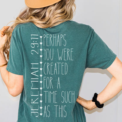 Bible verse Comfort Colors tee with Jeremiah 29 11 quote made for Christian men or women who love inspirational scripture fashion and cozy religious tops