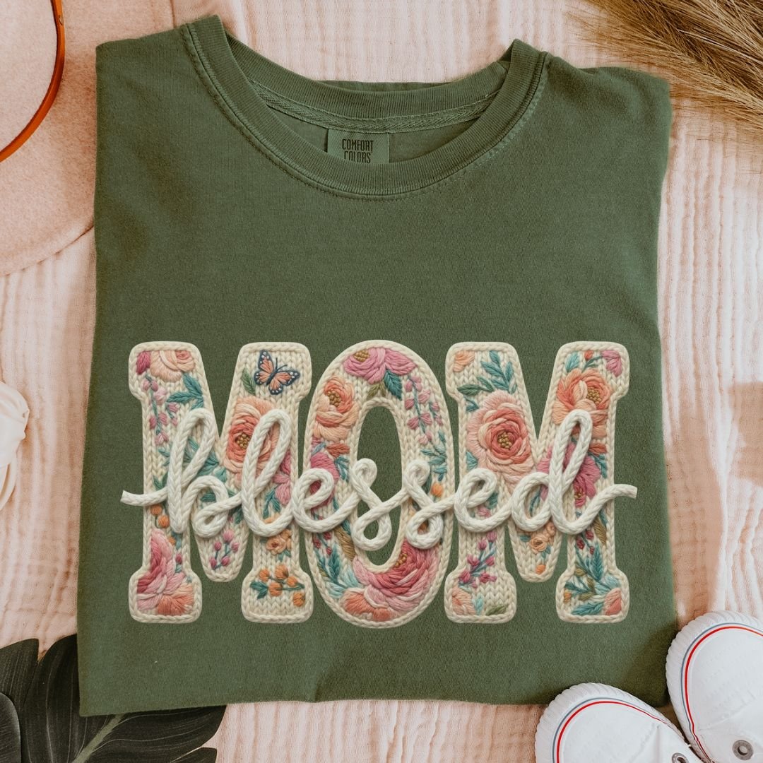 Blessed Mom Floral Tee