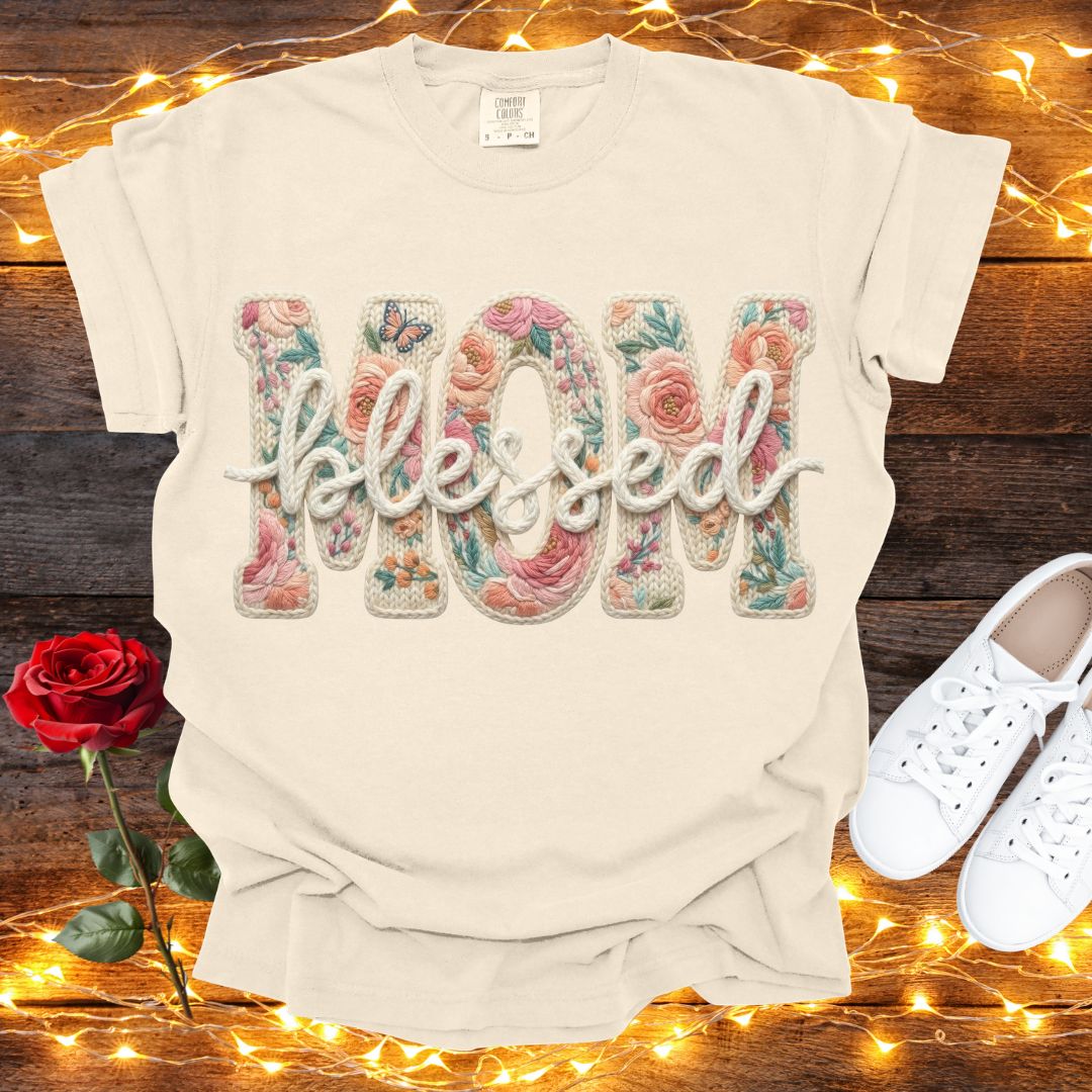 Blessed Mom Floral Tee