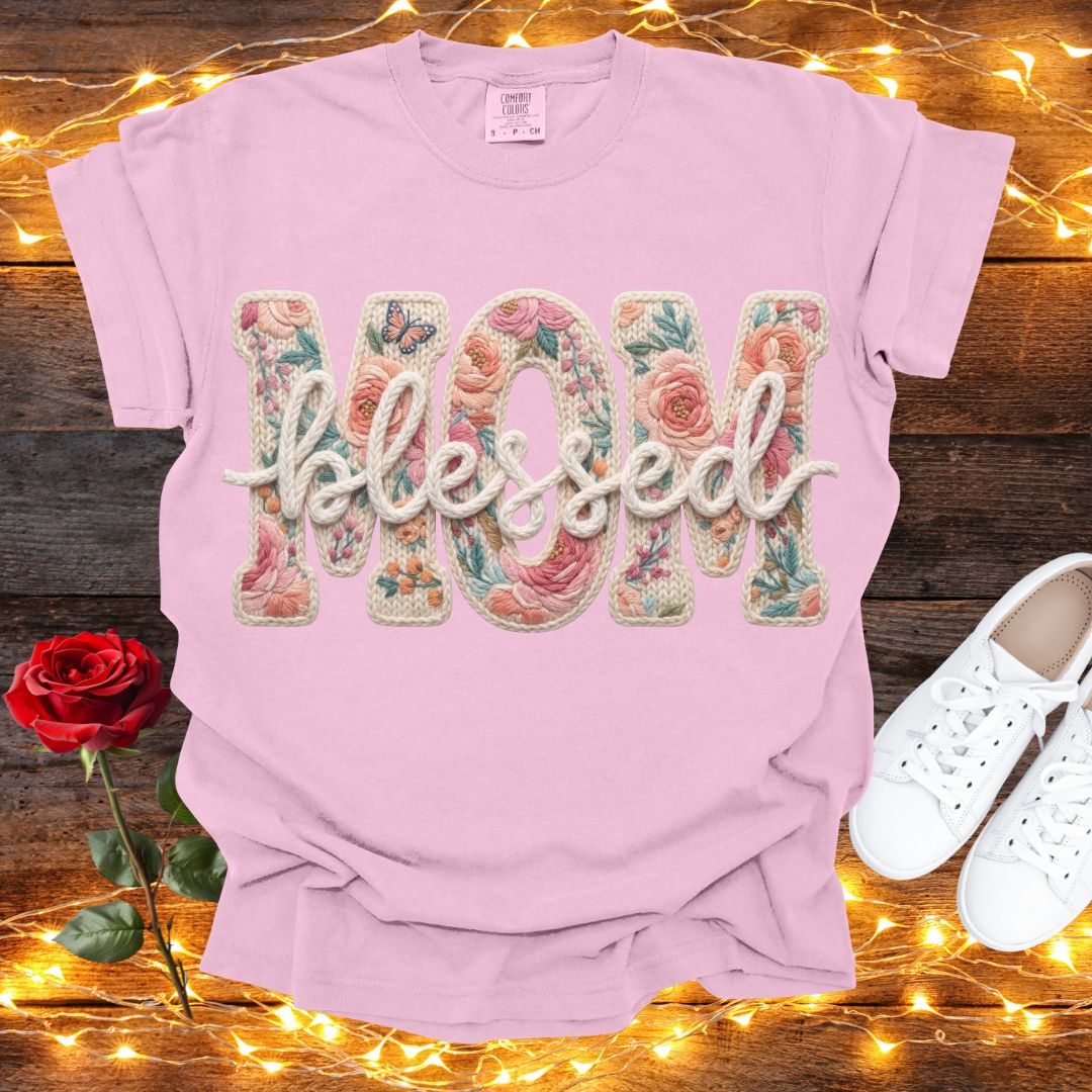 Blessed Mom Floral Tee