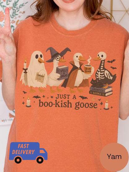 bookish goose Halloween shirt