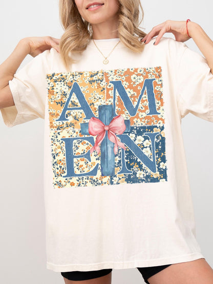 religious shirt with bow