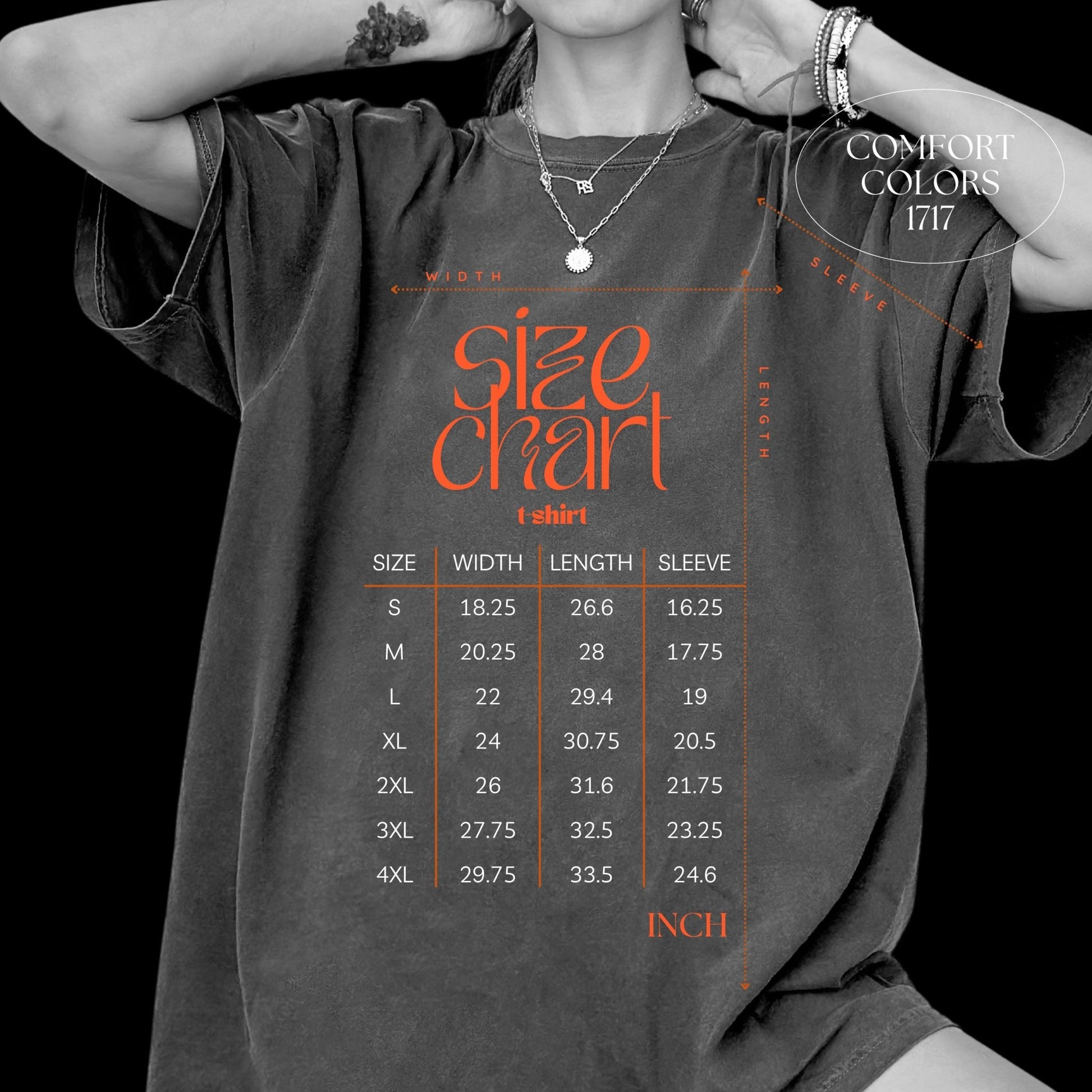 a woman wearing a black shirt with a calendar on it