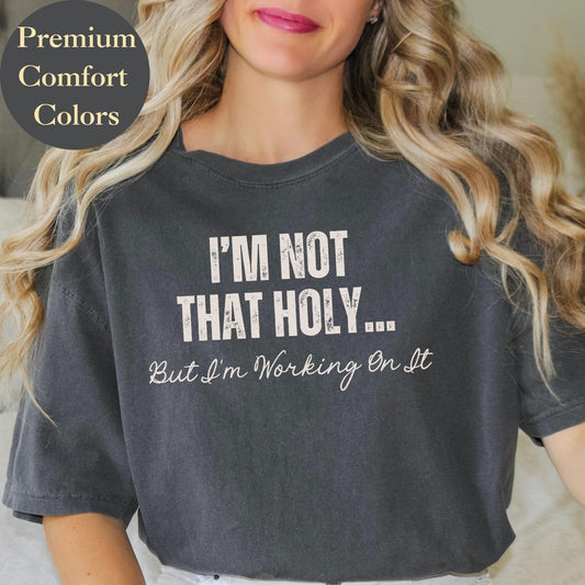Trendy Christian graphic tee for women and men featuring a faith-based message, ideal for church, youth group, and Bible study outfits.