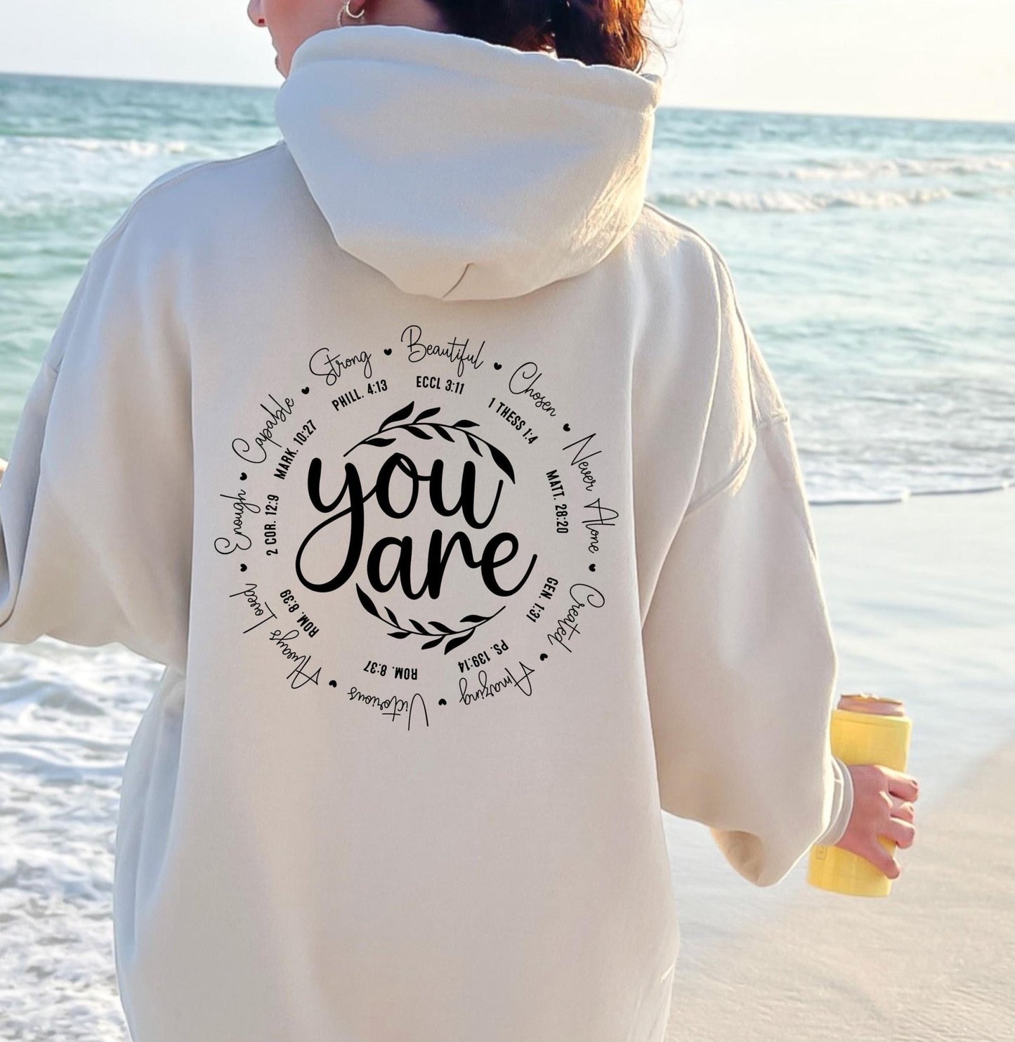 Christian Hoodie - God Says You Are | Bible Verse Fleece Pullover Gift