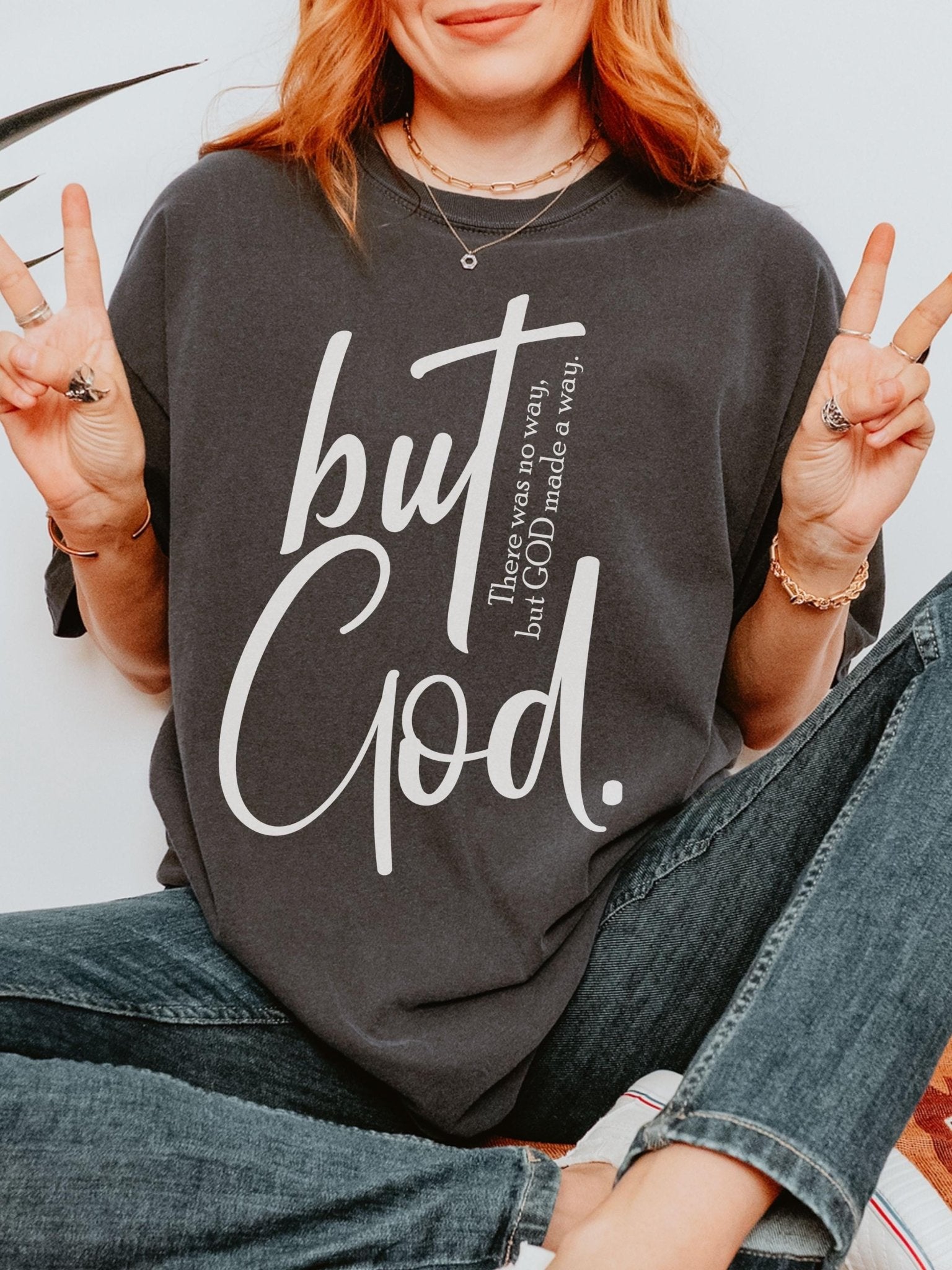 But God scripture tee for women and men featuring a powerful reminder of God’s faithfulness designed for comfort and daily encouragement