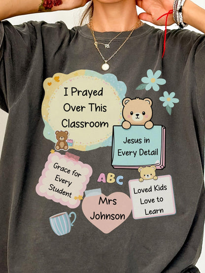 Personalized teacher name on shirt