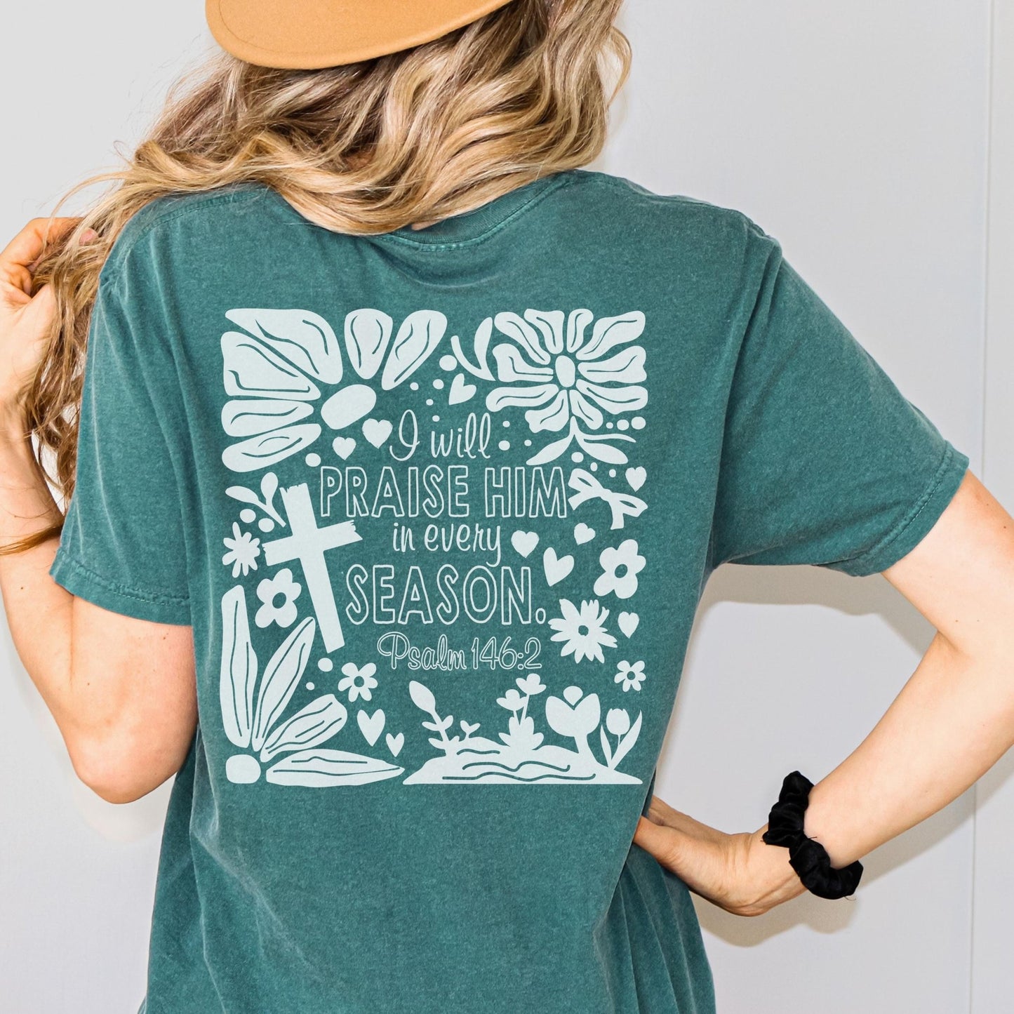 Scripture themed floral Christian shirt for teen girls and women with Psalm 1462 uplifting message stylish and faith inspired gift idea