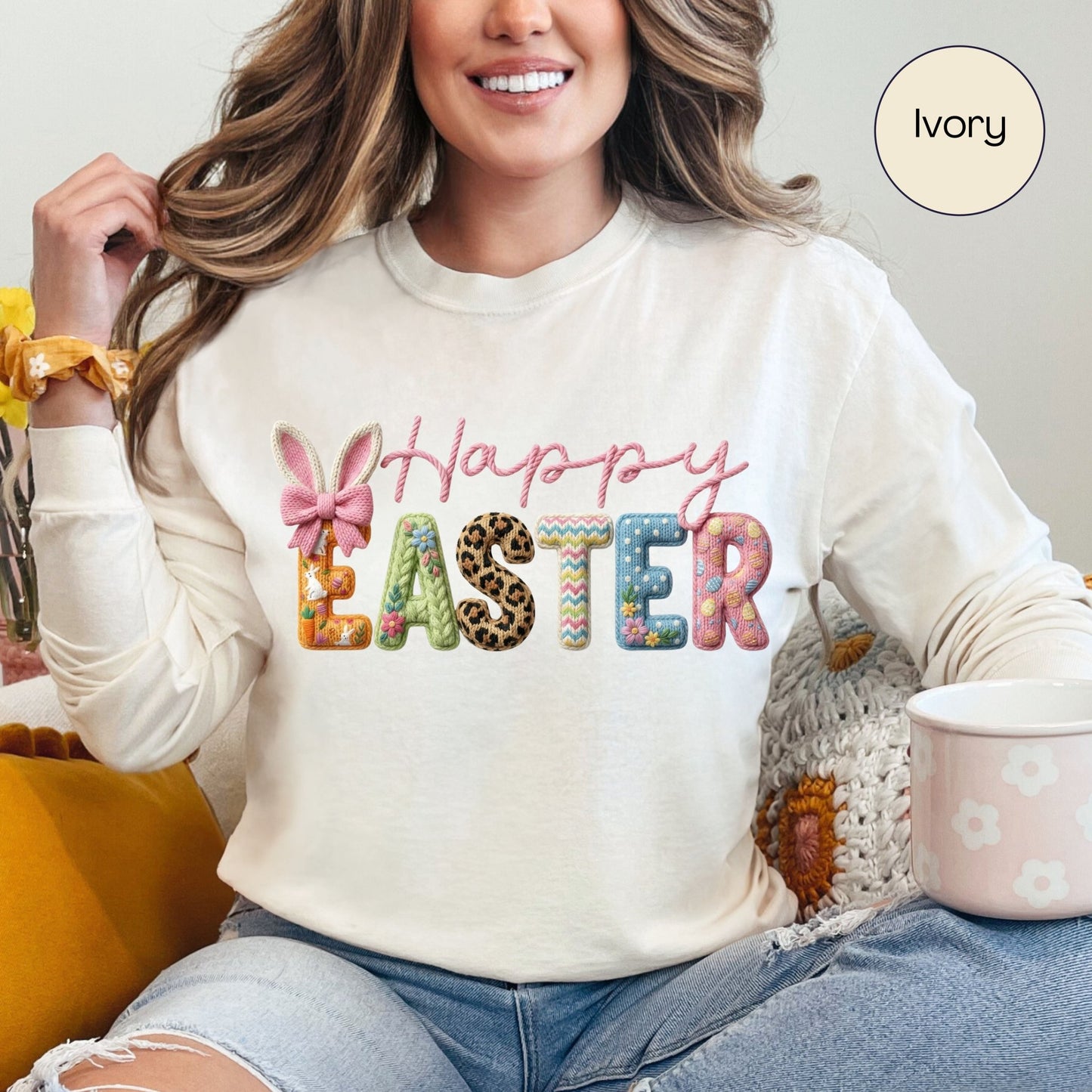 Comfort Colors Happy Easter Shirt