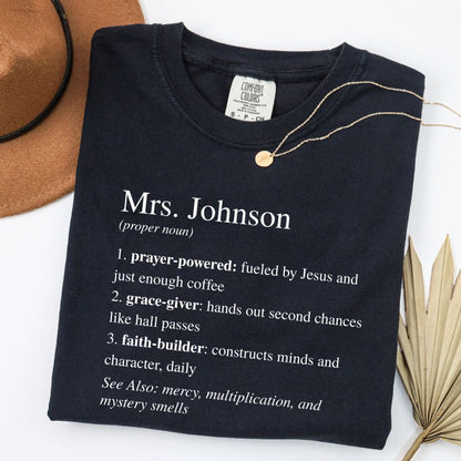 Custom Teacher Name Definition Tee