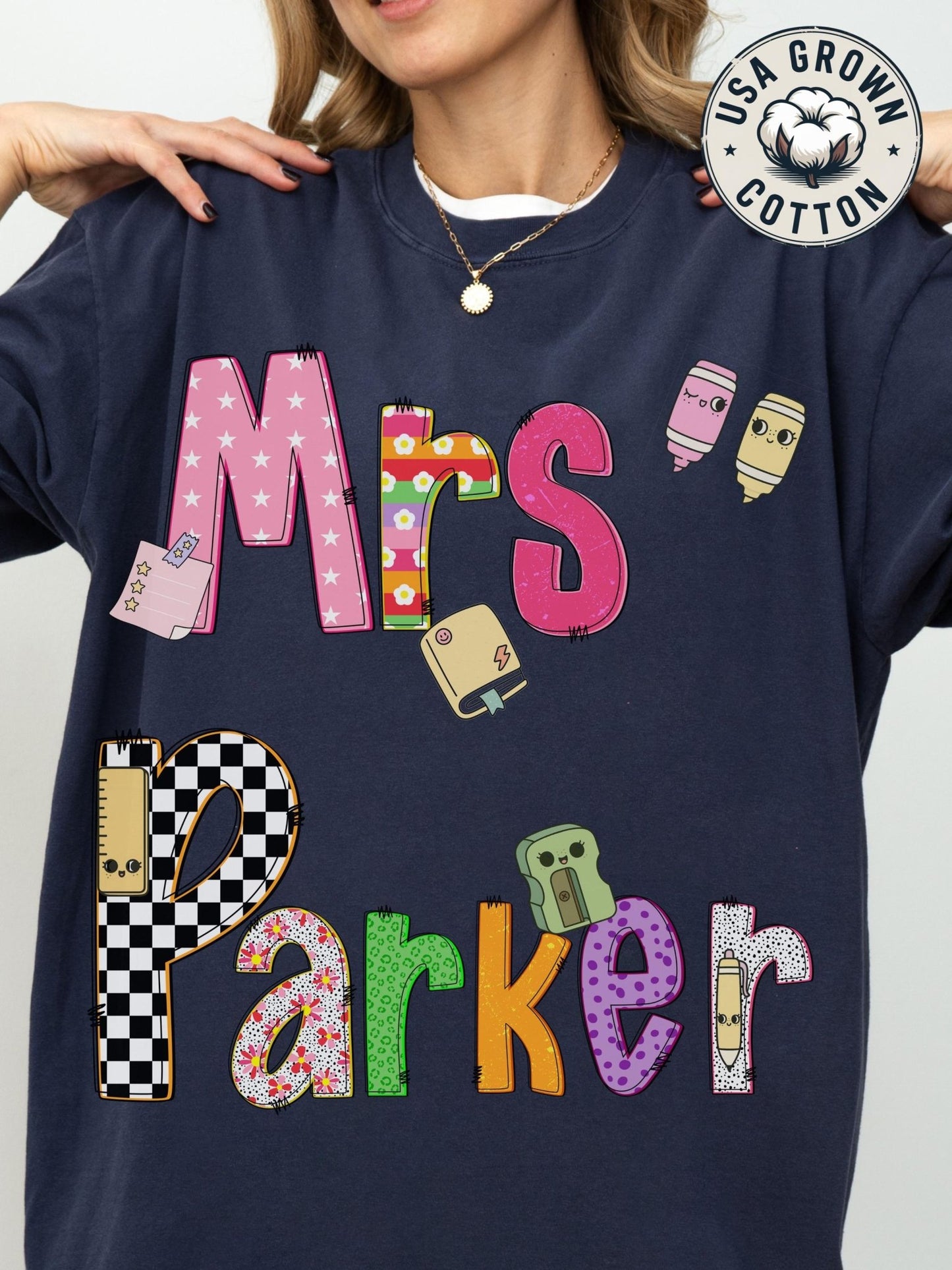 custom patchwork shirt for teachers