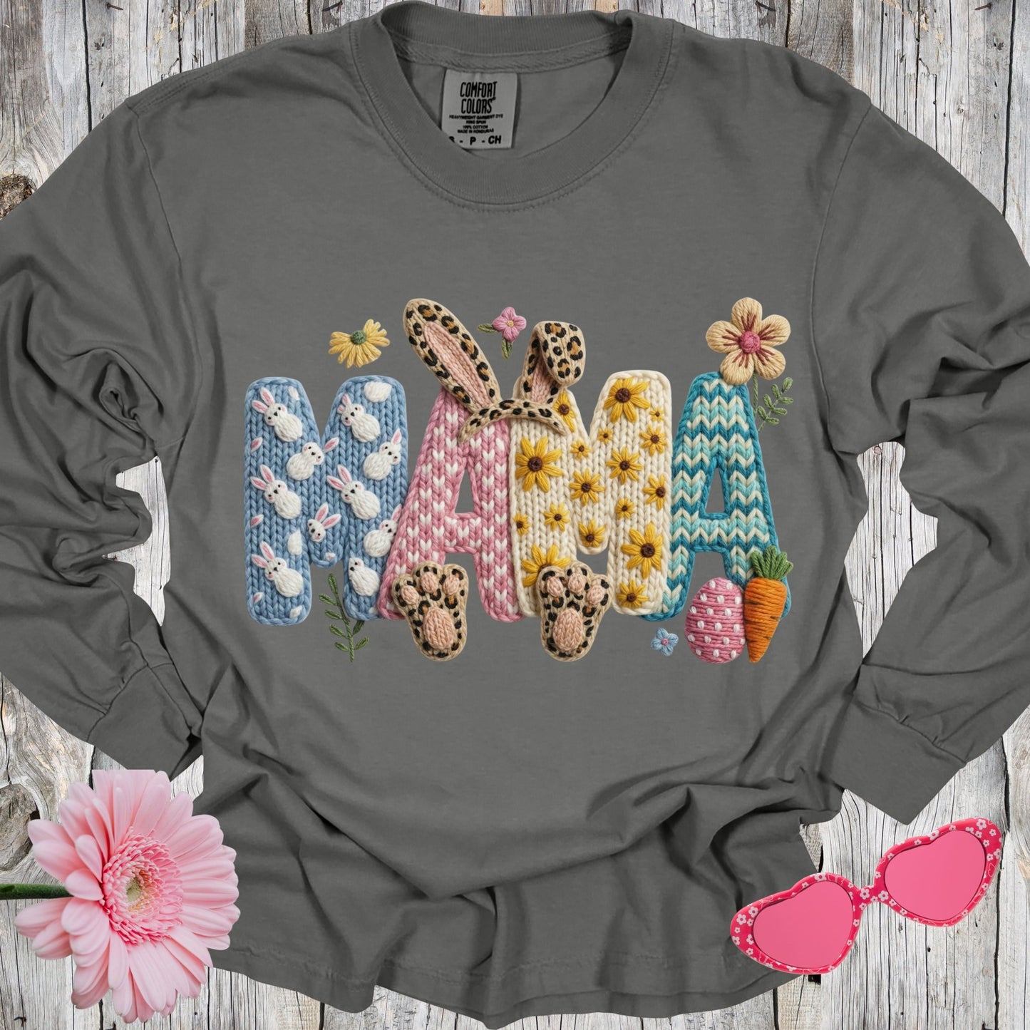 Cute Mama Easter Long Sleeve Tee