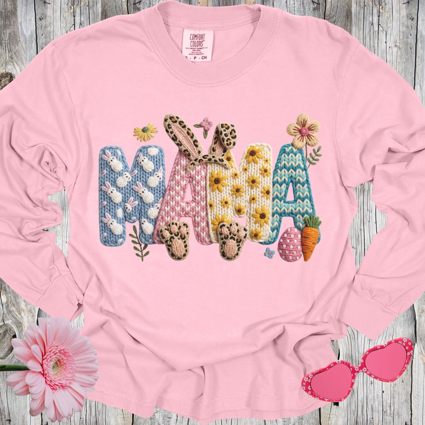Cute Mama Easter Long Sleeve Tee