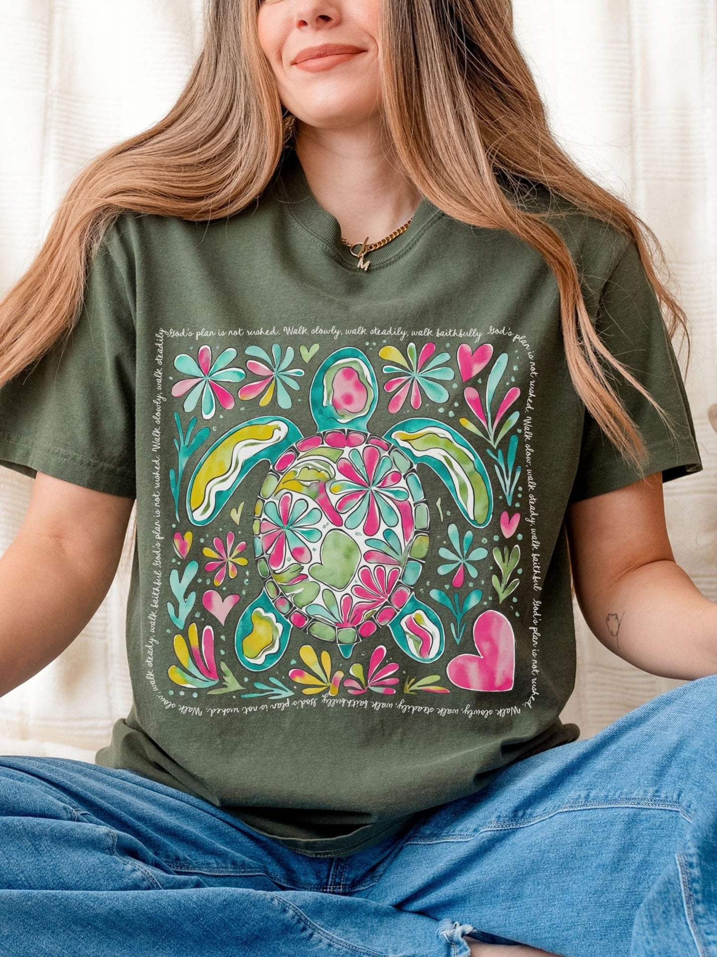 Scripture-based tee with bold Christian message ideal for believers looking for a cozy oversized crewneck for church events or faith-based gatherings