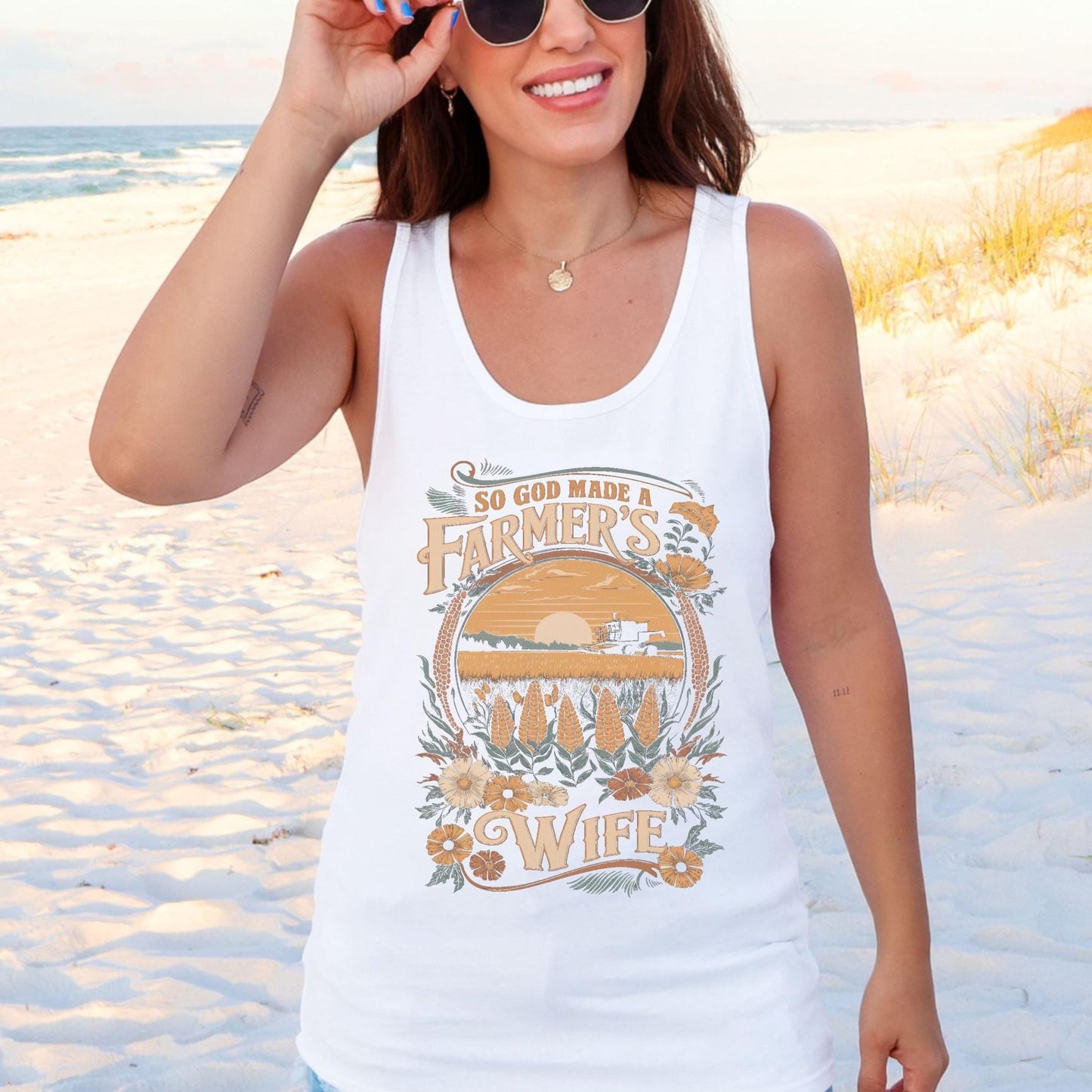 Farmer's Wife Tank – So God Made Shirt | Christian Country Comfort Fit Tank