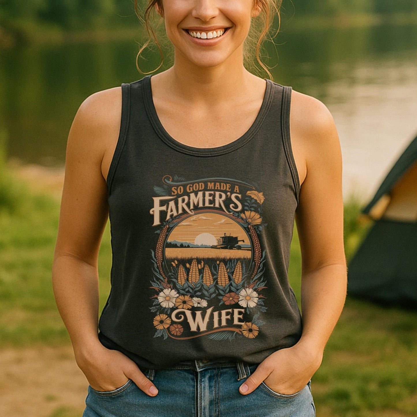 Farmer's Wife Tank – So God Made Shirt | Christian Country Comfort Fit Tank