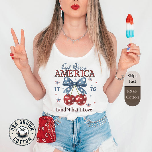 god bless america tank top