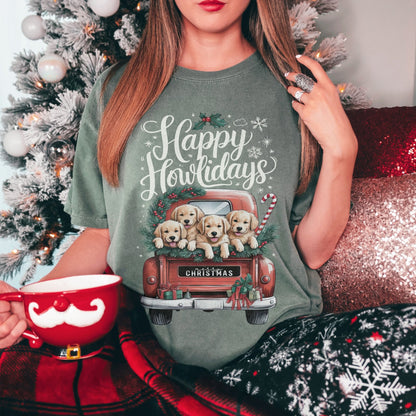 Happy Howlidays Christmas Tee