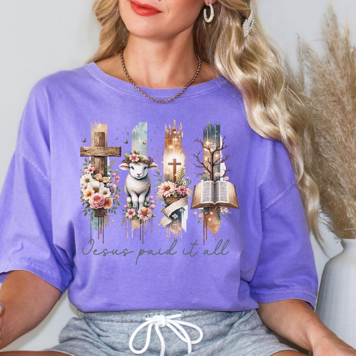 Comfort Colors Bible Verse Shirt with a vintage aesthetic, perfect for religious celebrations, church gatherings, and inspirational everyday wear.