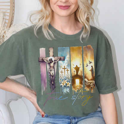 Religious gift tee showcasing Jesus’ sacrifice and resurrection a great way to express faith through Christian apparel