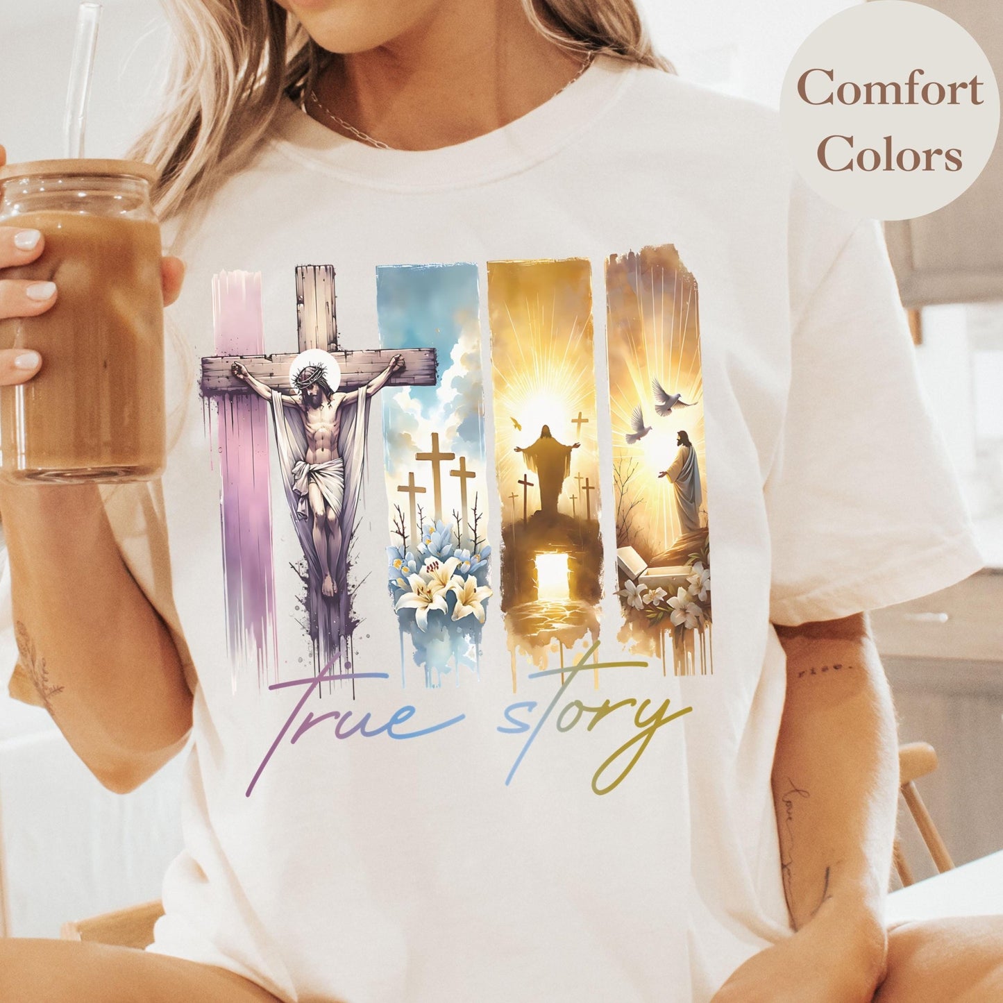 Inspirational Bible verse t-shirt with a faith-filled design perfect for church wear prayer groups and Easter celebrations