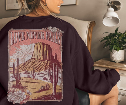 Christian hoodie for women with 1 Corinthians 13 scripture