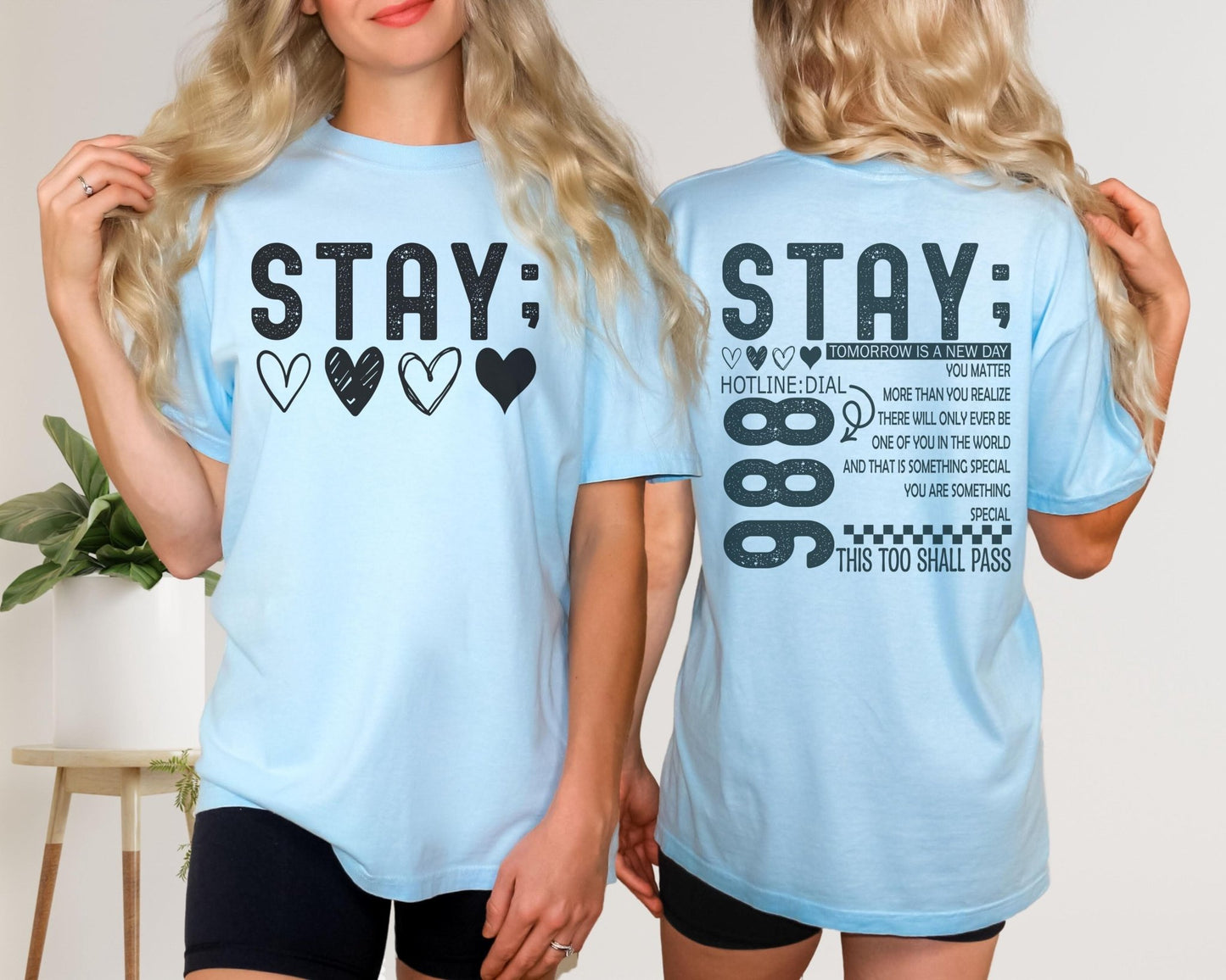 Self-care and encouragement tee promoting hope, resilience, and awareness, ideal for gifting to someone who needs a reminder to stay strong