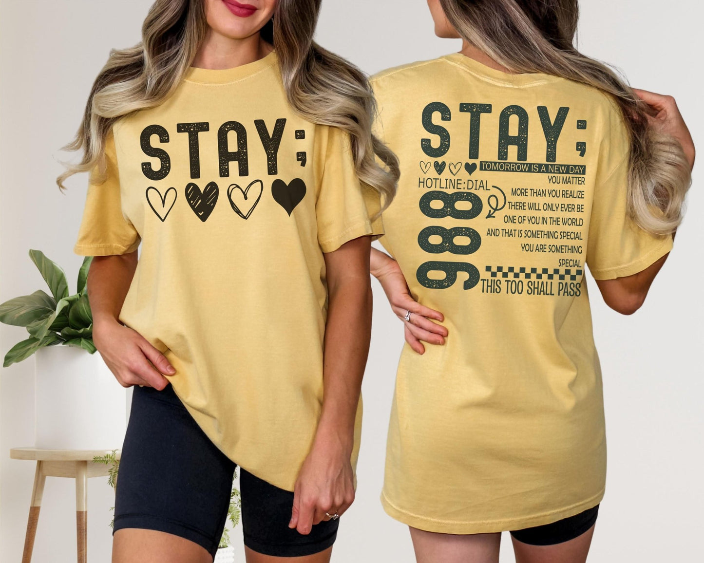 Inspirational graphic tee designed to spread positivity and self-care, making it a meaningful motivational gift for her or him