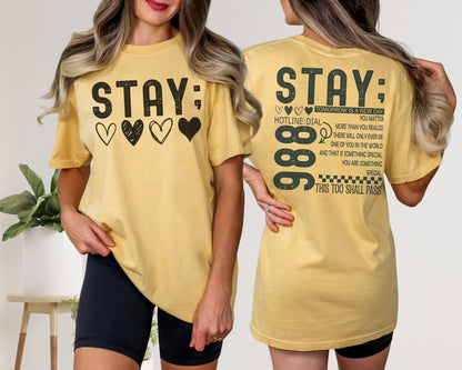 Inspirational graphic tee designed to spread positivity and self-care, making it a meaningful motivational gift for her or him