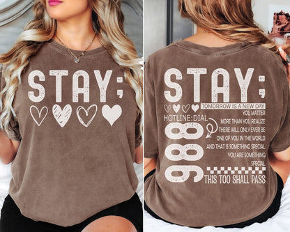 Mental health awareness shirt featuring a powerful message of strength and resilience, perfect for those advocating for mental wellness