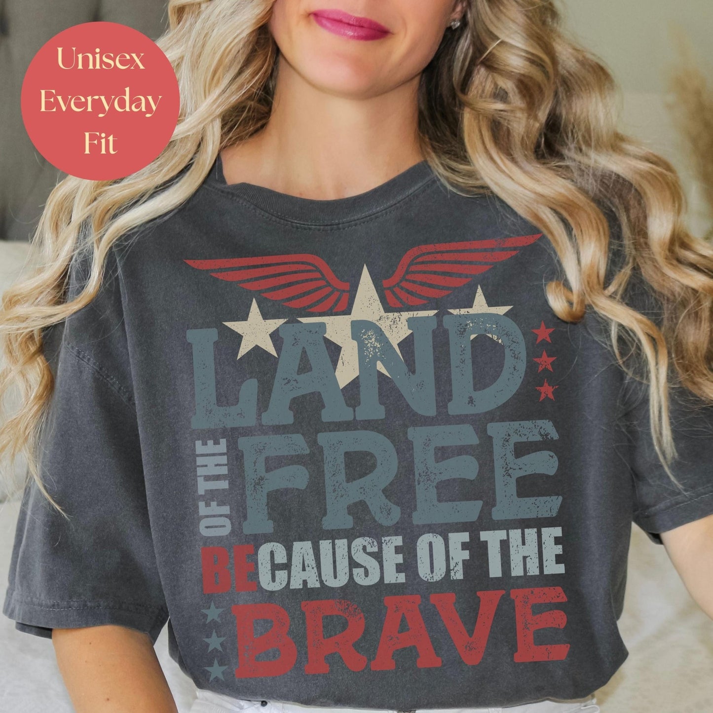 Unisex American patriotic shirt with freedom quote ideal gift for military families veterans and those who proudly celebrate USA national holidays