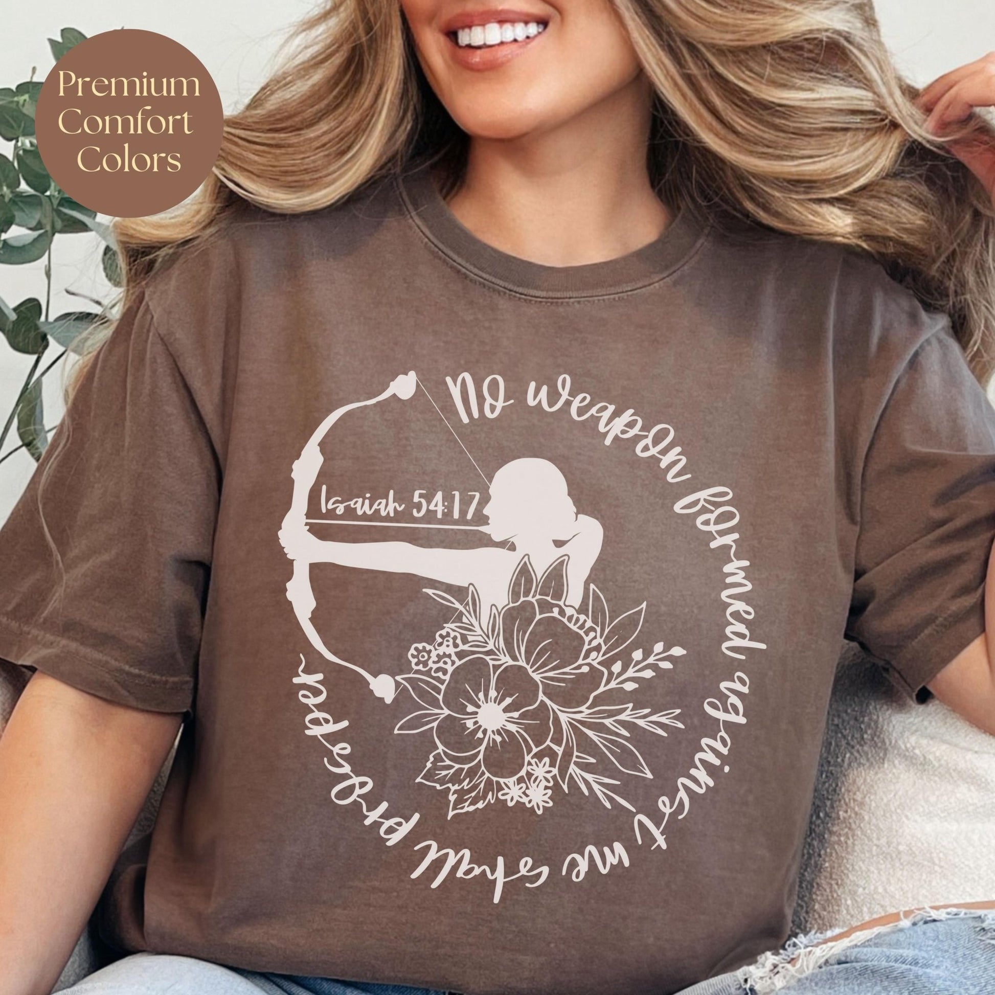 Isaiah Bible verse shirt with flower graphics and soft cotton tee fit, great Christian gift idea for her, perfect for youth group leaders, moms, or Christian women