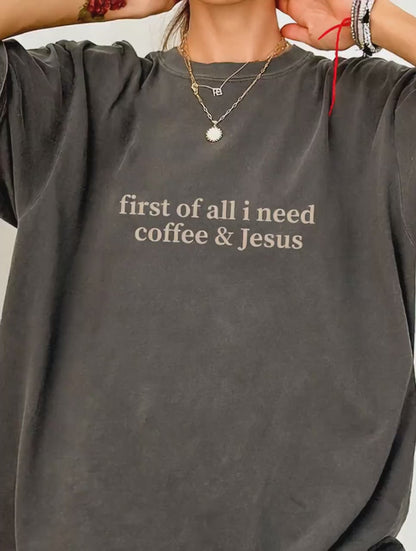 Funny Coffee & Jesus Tee