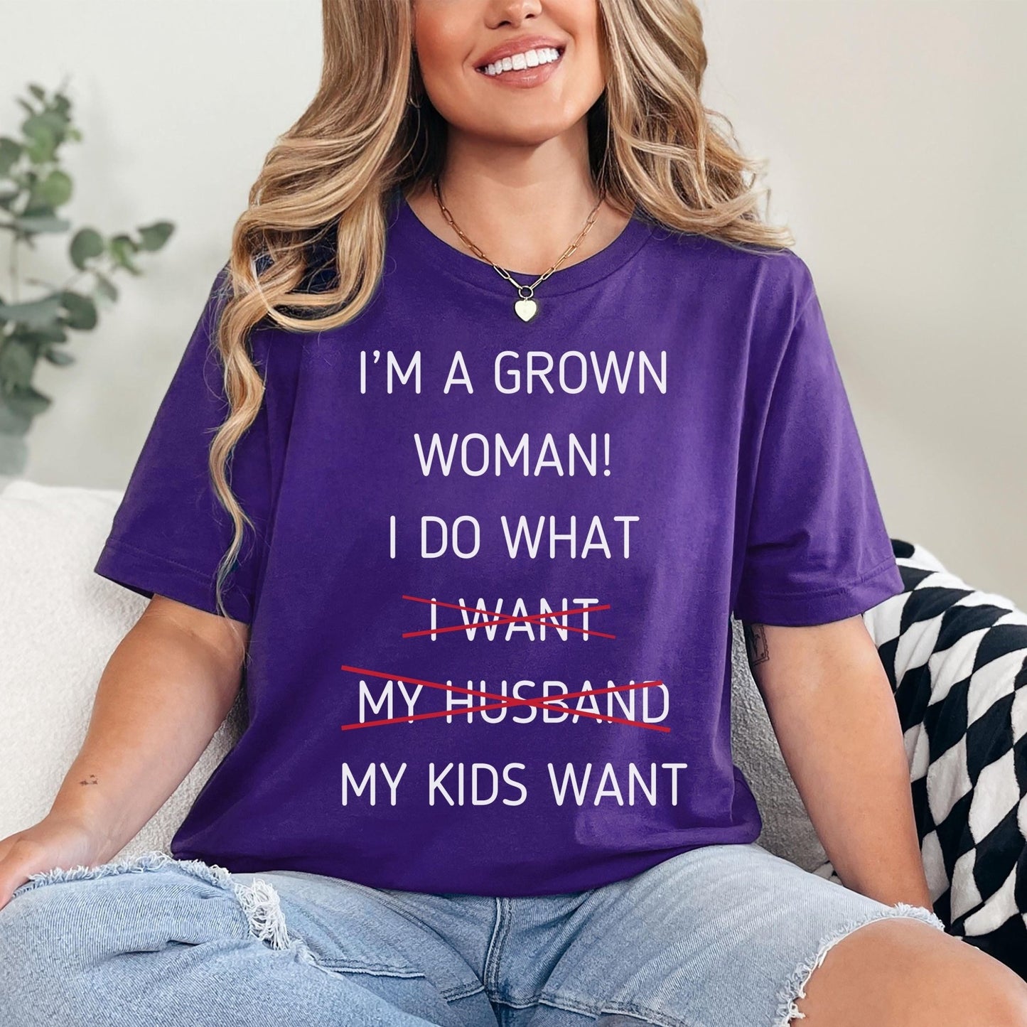 Snarky mom life graphic tee with a sarcastic message perfect for grown women who put their kids first designed as a humorous gift for wives or moms from children on special occasions
